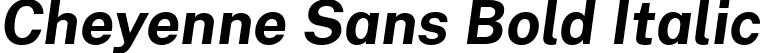 Cheyenne Sans Bold Italic font - CheyenneSans-BoldItalic.ttf