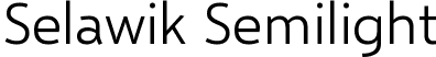 Selawik Semilight font - selawksl.ttf