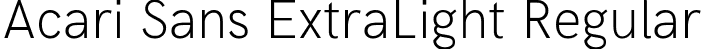 Acari Sans ExtraLight Regular font - AcariSans-ExtraLight.ttf