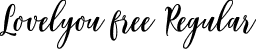 Lovelyou free Regular font - Lovelyou free.ttf