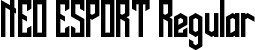 NEO ESPORT Regular font - NEOESPORT.ttf