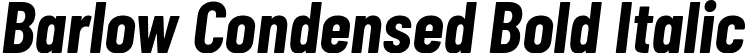 Barlow Condensed Bold Italic font - BarlowCondensed-BoldItalic.ttf