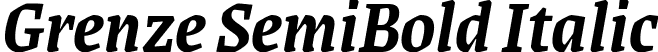 Grenze SemiBold Italic font - Grenze-SemiBoldItalic.ttf