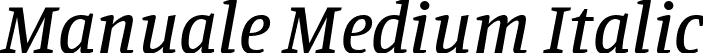 Manuale Medium Italic font - Manuale-MediumItalic.ttf