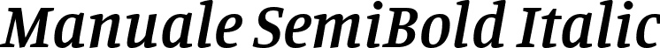 Manuale SemiBold Italic font - Manuale-SemiBoldItalic.ttf