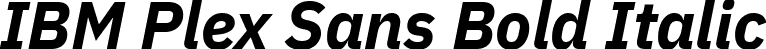 IBM Plex Sans Bold Italic font - IBMPlexSans-BoldItalic.ttf