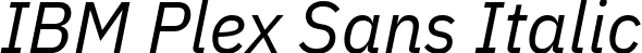 IBM Plex Sans Italic font - IBMPlexSans-Italic.ttf