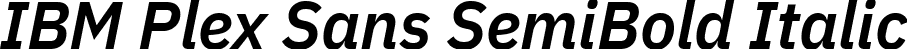IBM Plex Sans SemiBold Italic font - IBMPlexSans-SemiBoldItalic.ttf