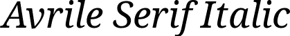 Avrile Serif Italic font - AvrileSerif-Italic.ttf