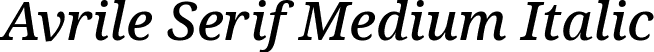 Avrile Serif Medium Italic font - AvrileSerif-MediumItalic.ttf