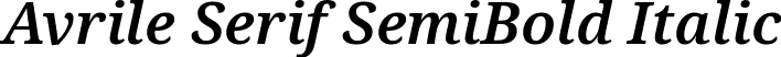 Avrile Serif SemiBold Italic font - AvrileSerif-SemiBoldItalic.ttf