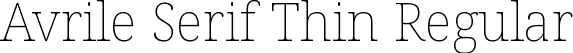 Avrile Serif Thin Regular font - AvrileSerif-Thin.ttf