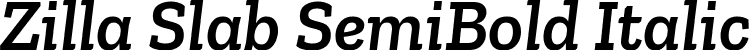 Zilla Slab SemiBold Italic font - ZillaSlab-SemiBoldItalic.ttf