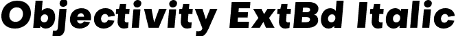 Objectivity ExtBd Italic font - Objectivity-ExtraBoldSlanted.otf