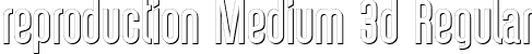reproduction Medium 3d Regular font - reproduction-medium3d.ttf