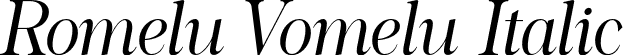 Romelu Vomelu Italic font - RomeluvomeluItalic-2Owdw.otf