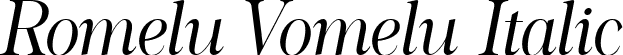 Romelu Vomelu Italic font - RomeluVomeluItalic-K7jvD.ttf