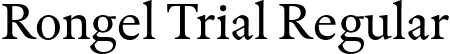 Rongel Trial Regular font - RongelTrial-Regular.otf