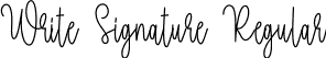 Write Signature Regular font - Write-Signature.otf