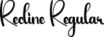 Recline Regular font - Recline.otf