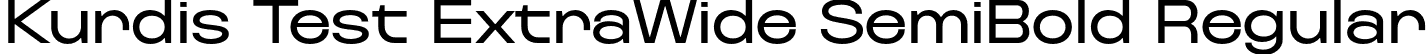 Kurdis Test ExtraWide SemiBold Regular font - KurdisVariableFamilyTest-ExtraWideSemiBold.otf