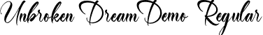 Unbroken Dream Demo Regular font - UnbrokenDreamDemoRegular.ttf