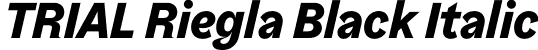 TRIAL Riegla Black Italic font - TRIAL_Riegla-BlackItalic.otf
