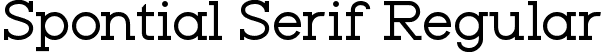 Spontial Serif Regular font - spontial-serif.ttf