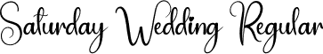 Saturday Wedding Regular font - Saturday-Wedding.otf