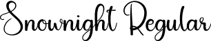 Snownight Regular font - Snownight.otf