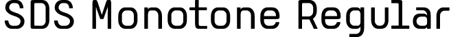 SDS Monotone Regular font - sdsmonotone.otf