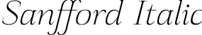 Sanfford Italic font - Sanfford-Italic.otf