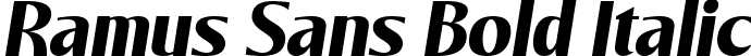 Ramus Sans Bold Italic font - RamusSans-BoldOblique.ttf
