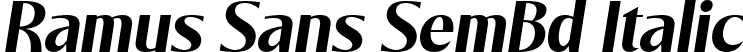 Ramus Sans SemBd Italic font - RamusSans-SemiBoldOblique.ttf