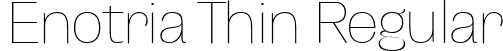 Enotria Thin Regular font - enotria-thin.ttf