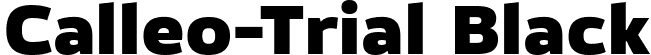 Calleo-Trial Black font - Calleo-Trial-Black.ttf