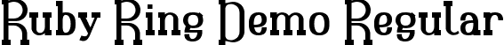 Ruby Ring Demo Regular font - RubyRingDemoRegular.ttf