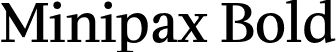 Minipax Bold font - Minipax-Medium.otf