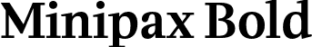 Minipax Bold font - Minipax-SemiBold.otf