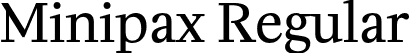 Minipax Regular font - Minipax-Regular.otf
