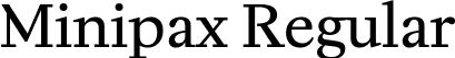 Minipax Regular font - Minipax-Regular.ttf