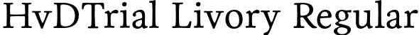 HvDTrial Livory Regular font - hvdtrial-livory-regular.otf