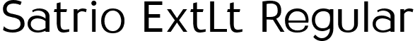 Satrio ExtLt Regular font - Satrio Extra Light.ttf