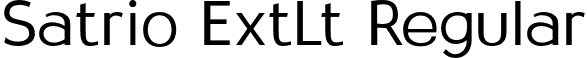 Satrio ExtLt Regular font - Satrio ExtraLight.otf