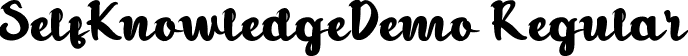 SelfKnowledgeDemo Regular font - SelfKnowledgeDemoRegular.ttf