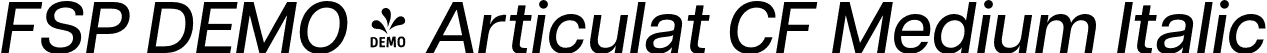 FSP DEMO - Articulat CF Medium Italic font - Fontspring-DEMO-articulatcf-mediumoblique.otf