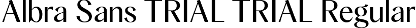 Albra Sans TRIAL TRIAL Regular font - AlbraSansTRIAL-Regular.otf