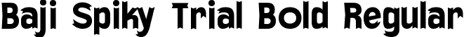 Baji Spiky Trial Bold Regular font - BajiSpikyTrial-Bold.ttf