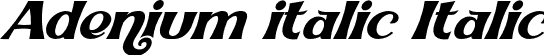 Adenium italic Italic font - adenium_italic.otf