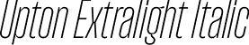 Upton Extralight Italic font - Upton-ExtralightItalic.otf